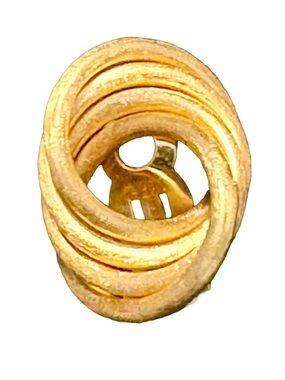 14K Solid Gold Infinity Knot Single Clip On Earring  3.42g Womens Jewelry